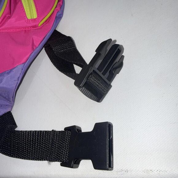 90s Fanny Sports Pack Waist Purse Neon Zippered Pouch Hip Bag Vintage - Picture 9 of 15